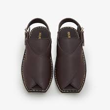 Classic Brown Leather Peshawari Slip-On
